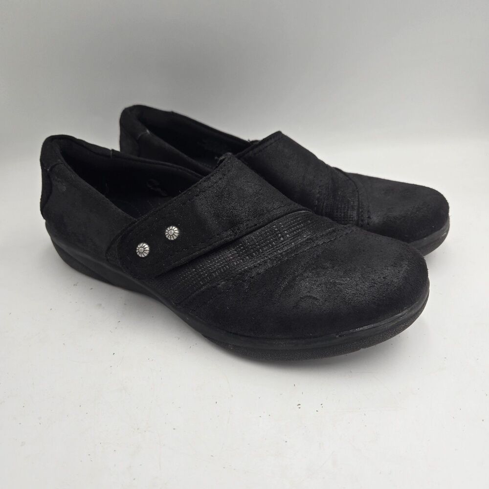 Yuu Phoria Shoes Womens 7 M Dezary Walking Loafers Slip On Comfort Black Fabric